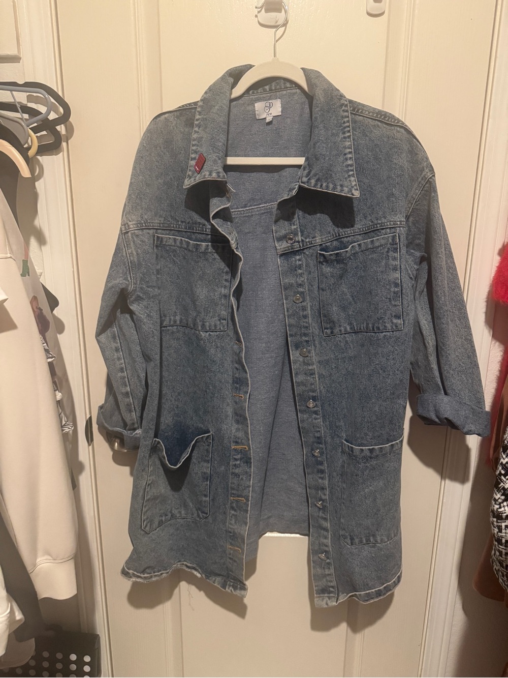 Hengsheng Denim Oversized Jacket - Light Blue